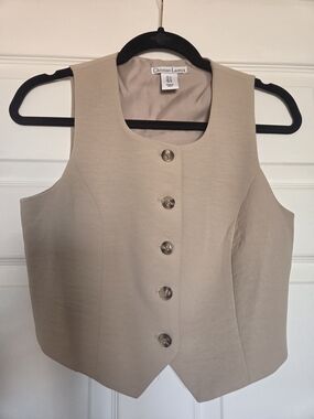 Christian Lacroix Blush Beige Lined Vest